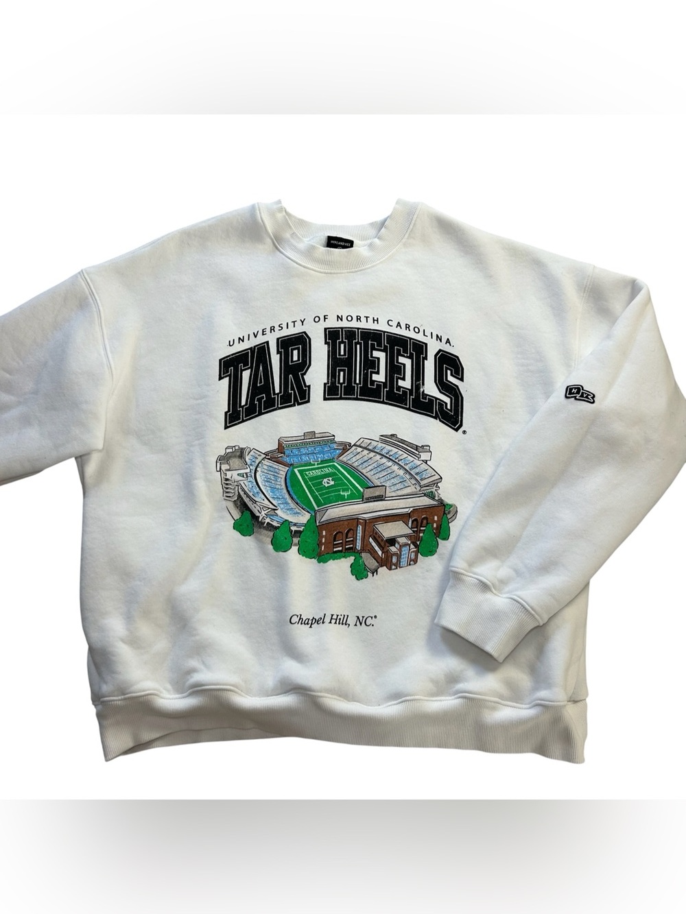 Hype & Vice UNC North Carolina Tar Heels Football Kenan Stadium Crewneck Men’s L